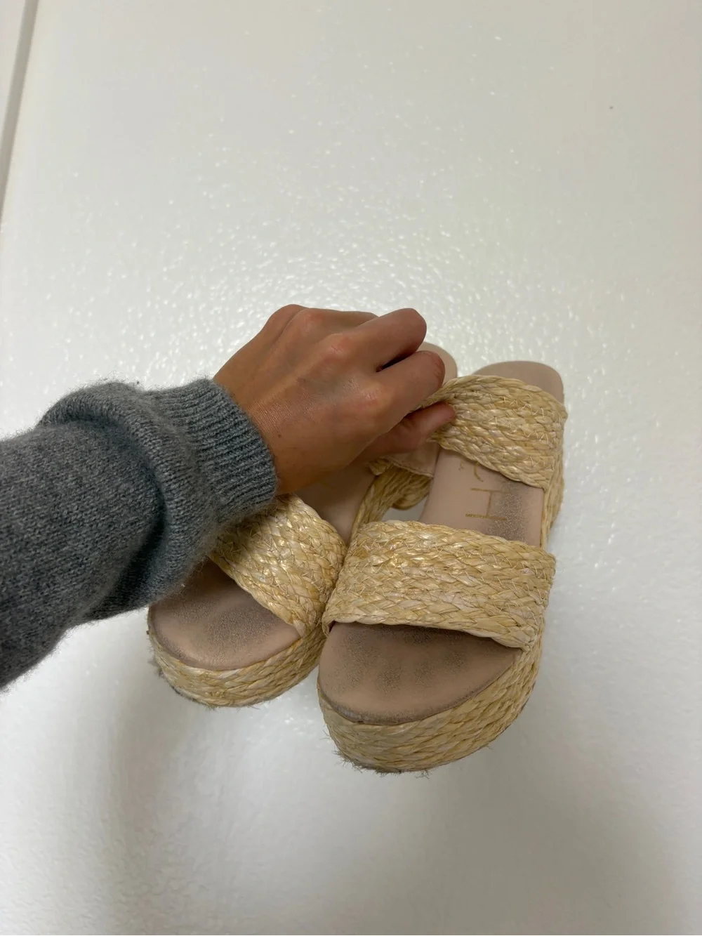 Coconuts by Matisse Natural Straw Woven Platform Slides
